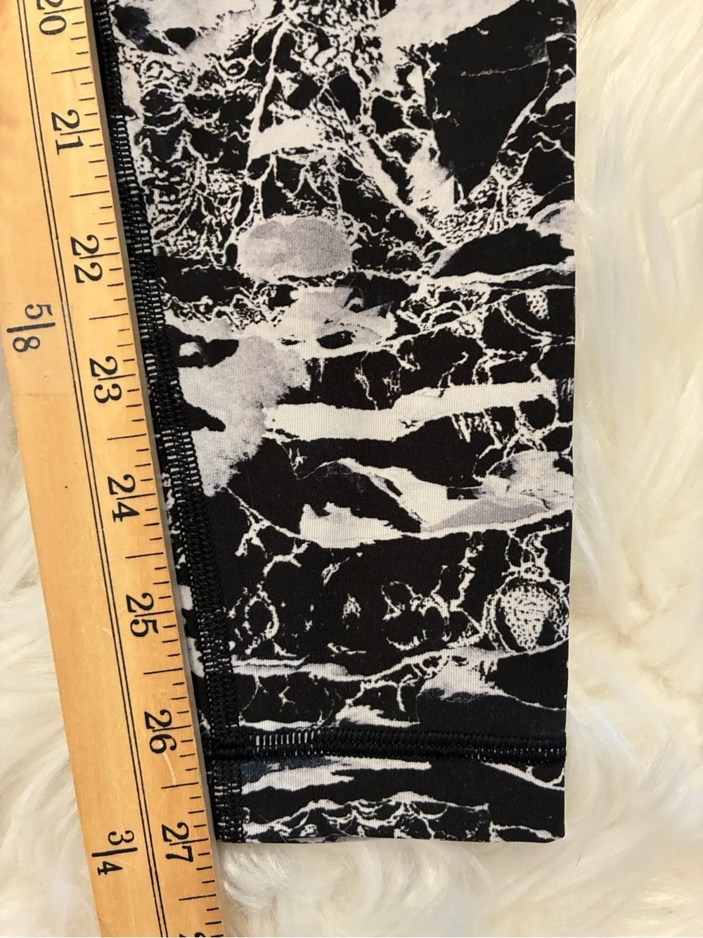Lululemon Wunder Under Hi-Rise Tight Sz 4 Interlaced Starlight Black White Gray